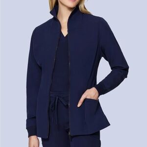 Mandala Women's Modern Scrub Jacket Navy